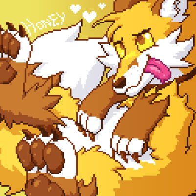 Pixelart pequeño zorro Honey